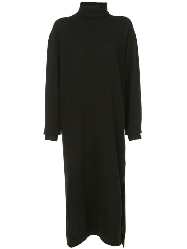 Lemaire Turtleneck Midi Dress - Black