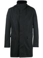 Boss Hugo Boss Roll Neck Raincoat, Men's, Size: 52, Black, Polyester/acetate/viscose