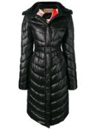 Emilio Pucci Fur Collar Quilted Coat - Black