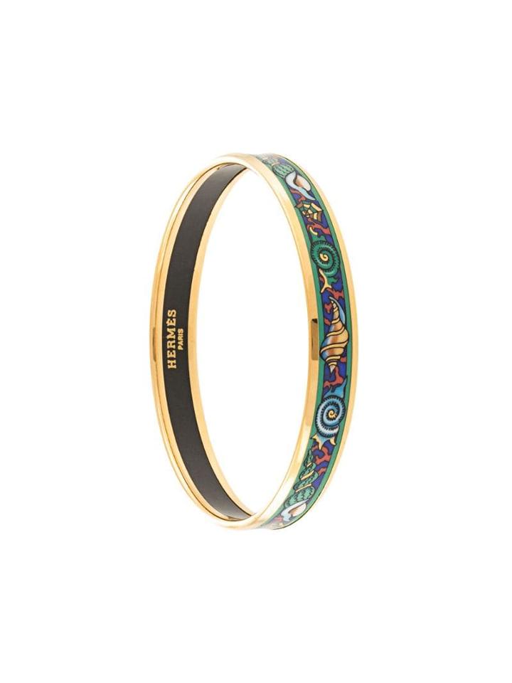 Hermès Pre-owned Cloisonne Ware Bangle - Green
