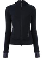 Adidas By Stella Mccartney Ribbed Detail Zip-up Fleece, Women's, Size: Large, Black, Polyester/spandex/elastane