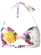 Dolce & Gabbana Floral Bikini Top - White