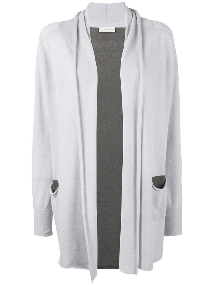 Bicolour Jacket - Women - Linen/flax/cashmere - Xxxl, Grey, Linen/flax/cashmere, Le Tricot Perugia