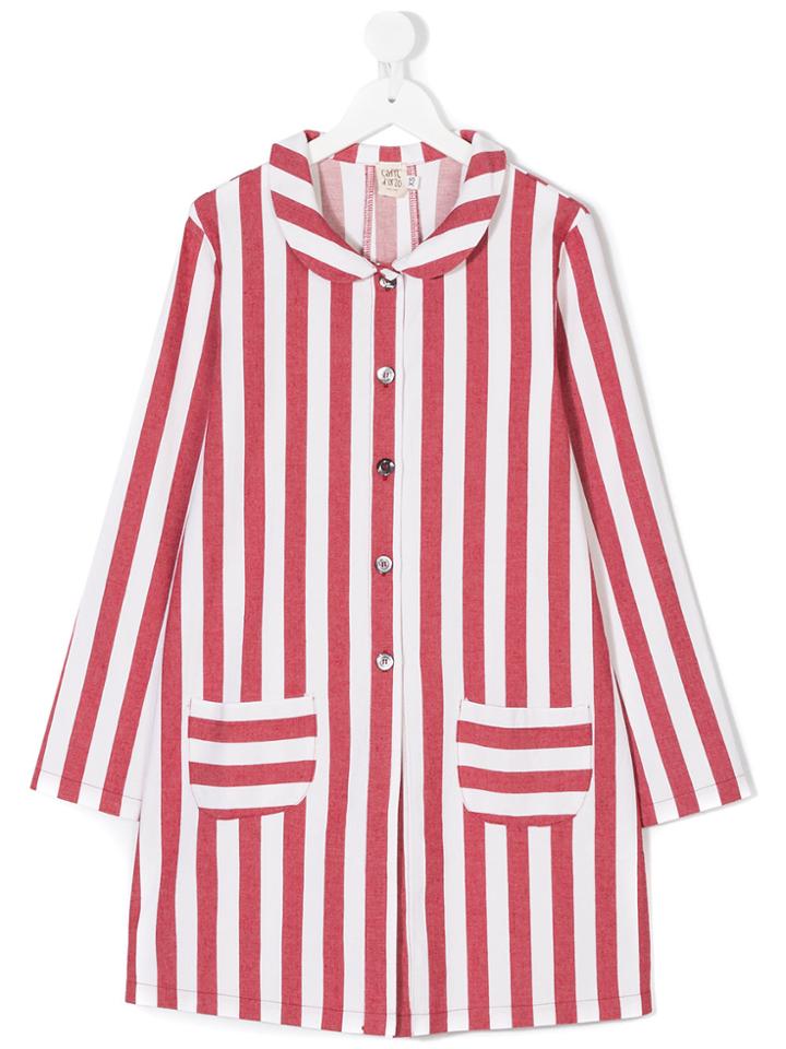 Caffe' D'orzo Silvia Striped Tunic Shirt - Red