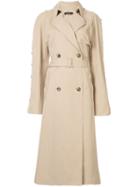 Rokh Button Sleeve Trench Coat - Neutrals