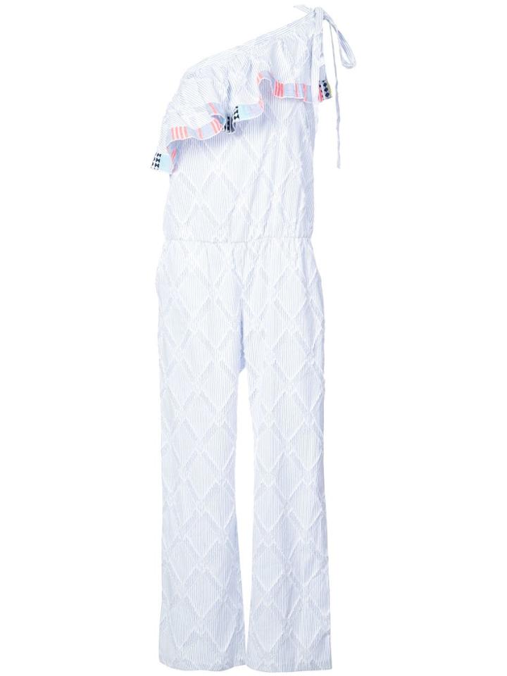 Lemlem Besu One Shoulder Jumpsuit - Blue