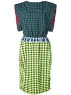 Harvey Faircloth Check Pattern Dress - Green