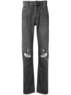 Versace Jeans Ripped Loose Jeans - Grey