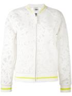 Twin-set - Mesh Bomber Jacket - Women - Polyester/spandex/elastane - S, Nude/neutrals, Polyester/spandex/elastane