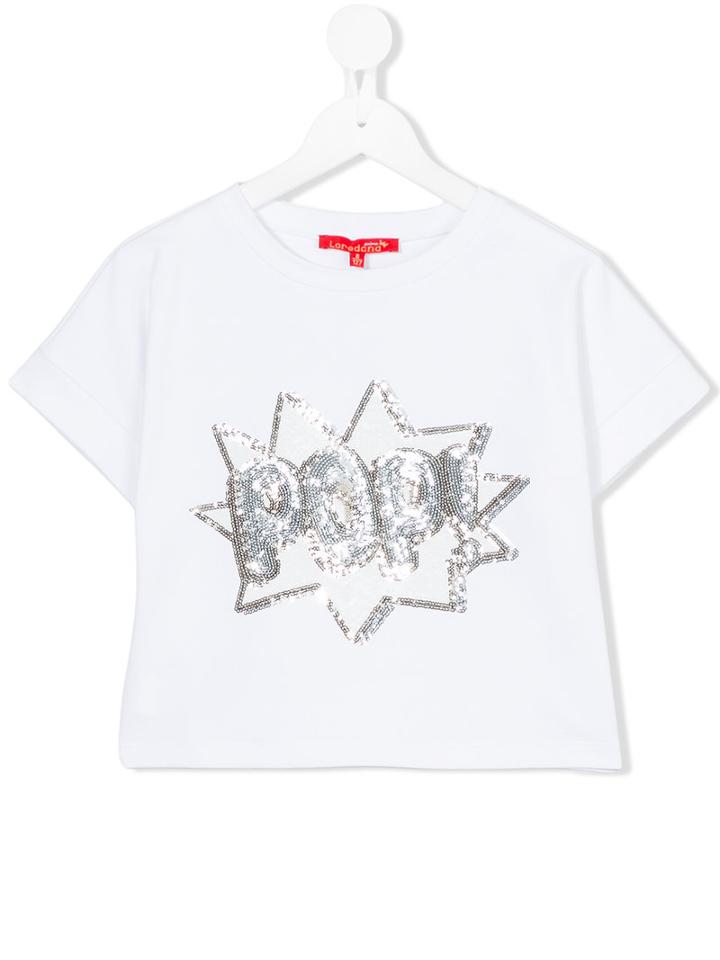Loredana - Pop! Sequin Detail T-shirt - Kids - Cotton/spandex/elastane - 10 Yrs, White