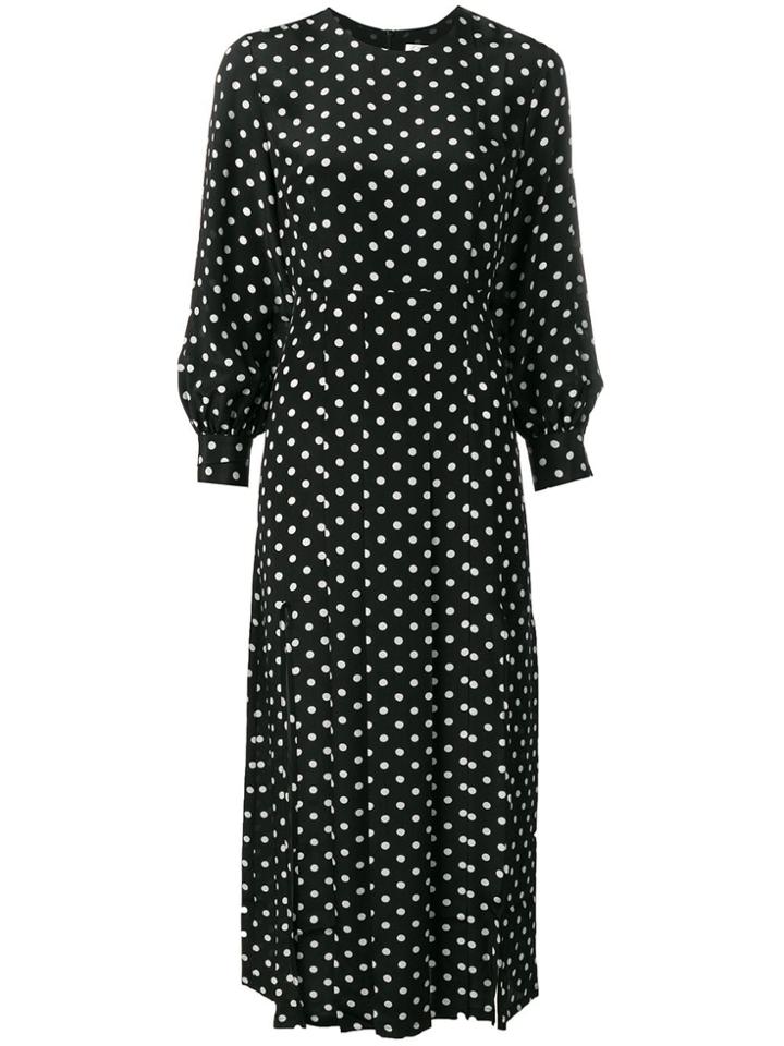 Rixo London Emma Polka Dot Dress - Black
