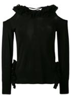 Ermanno Scervino - Cold Shoulder Top - Women - Polyamide/polyester/viscose - 42, Women's, Black, Polyamide/polyester/viscose