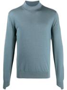 Ermenegildo Zegna Knitted Roll Neck Jumper - Blue