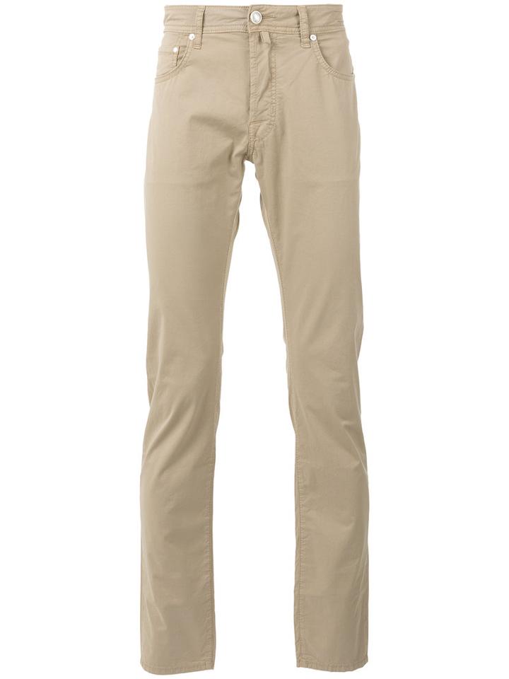 Jacob Cohen - Slim-fit Trousers - Men - Cotton/spandex/elastane - 38, Nude/neutrals, Cotton/spandex/elastane