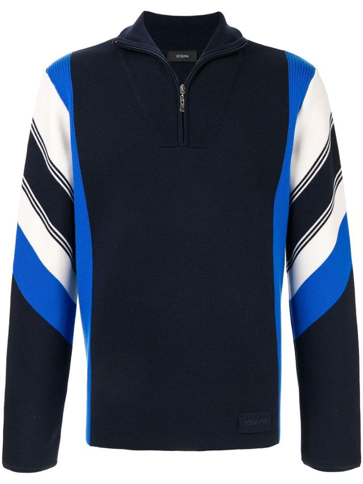 Joseph Half Zip Jumper - Navy