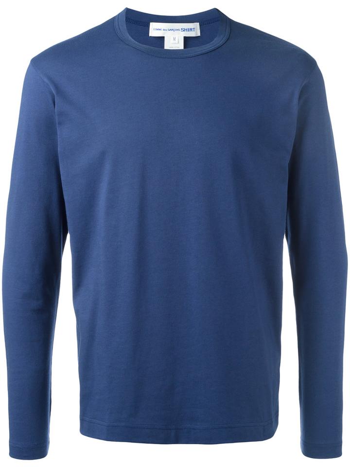 Comme Des Garçons Shirt Plain Sweatshirt, Men's, Size: Medium, Blue, Cotton