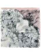 Alexander Mcqueen Rose (pink) Print Scarf, Women's, Silk/modal