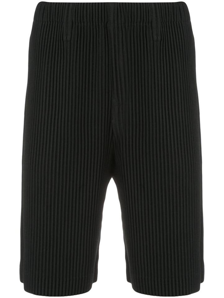 Homme Plissé Issey Miyake Pleated Slim-fit Shorts - 15 Black