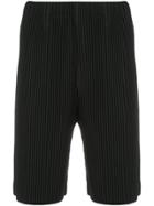 Homme Plissé Issey Miyake Pleated Slim-fit Shorts - 15 Black