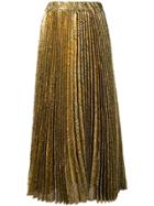La Doublej Soleil Pleated Skirt - Gold