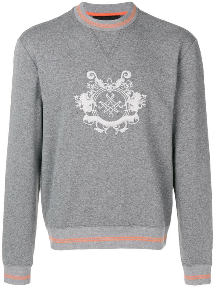 Mr & Mrs Italy Embroidered Crest Sweatshirt - Grey