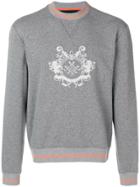 Mr & Mrs Italy Embroidered Crest Sweatshirt - Grey