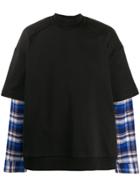 Juun.j Shirt-panelled Sweatshirt - Black