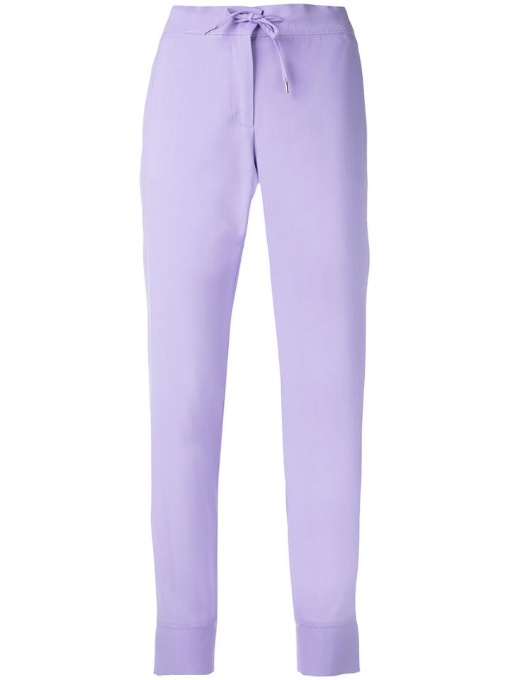 Ermanno Scervino Soft Tapered Trousers, Women's, Size: 44, Pink/purple, Viscose/spandex/elastane/cupro/acetate