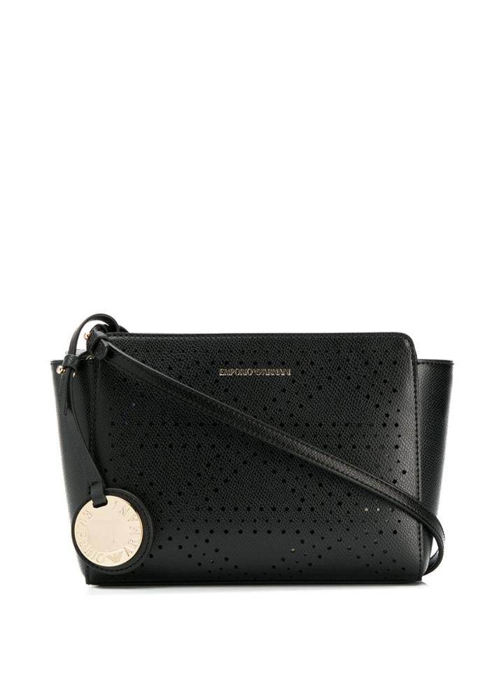 Emporio Armani Logo Charm Shoulder Bag - Black
