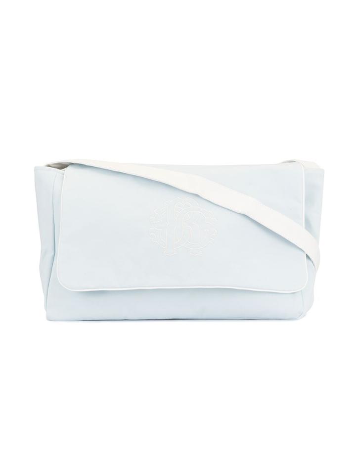Roberto Cavalli Junior Logo-embroidered Changing Bag - Blue