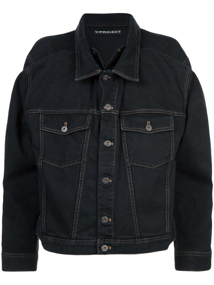 Y / Project Double Denim Jacket - Black