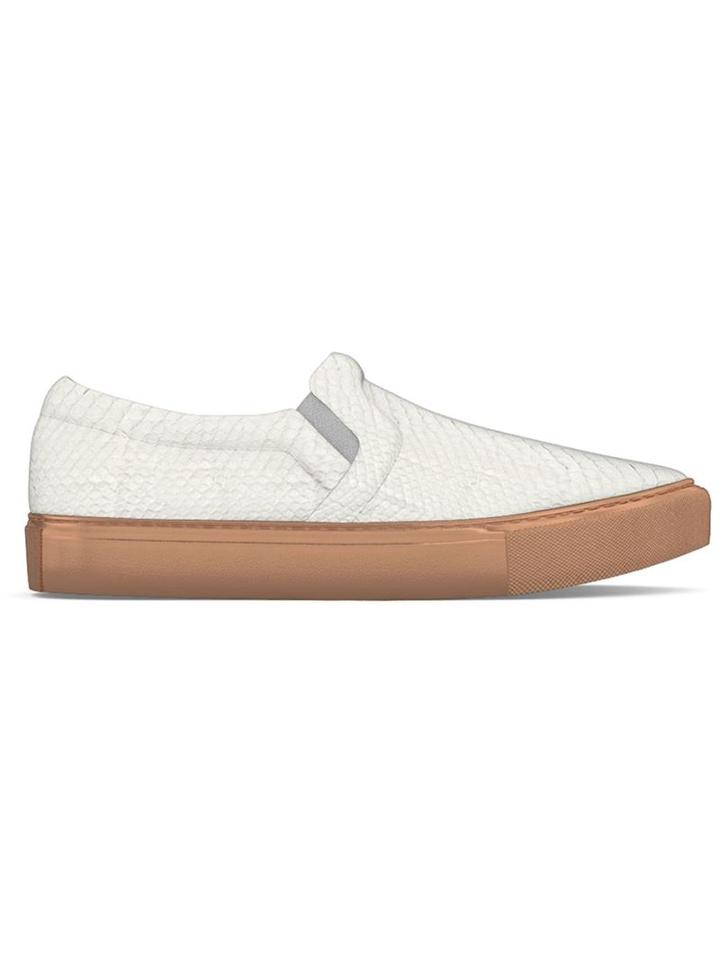 Myswear Maddox Slip-on Sneakers, Women's, Size: 37, White, Python Skin/rubber
