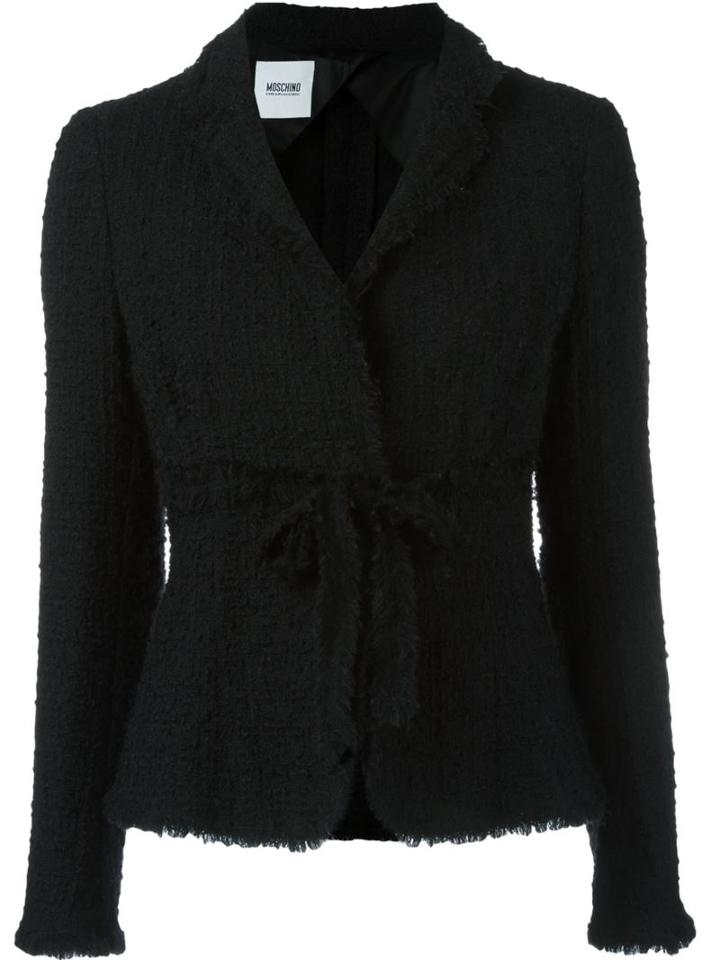 Moschino Vintage Bouclé Tie Front Jacket