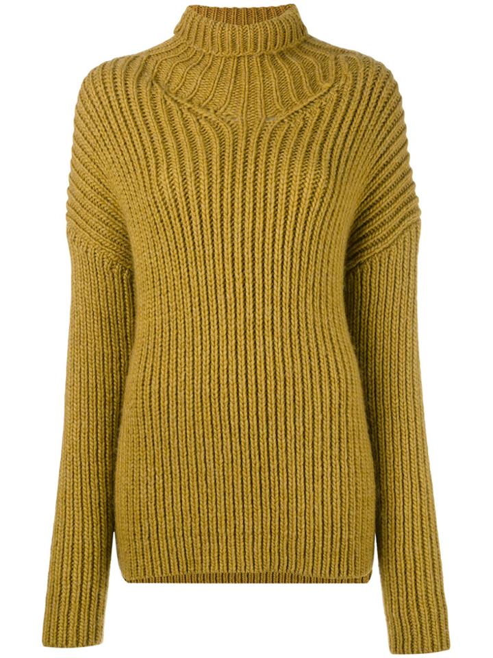 A.f.vandevorst Chunky Knit Poloneck - Yellow & Orange