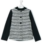 Herno Kids - Teen Striped Jacket - Kids - Cotton/acrylic/polyamide/other Fibers - 14 Yrs, Girl's, Blue