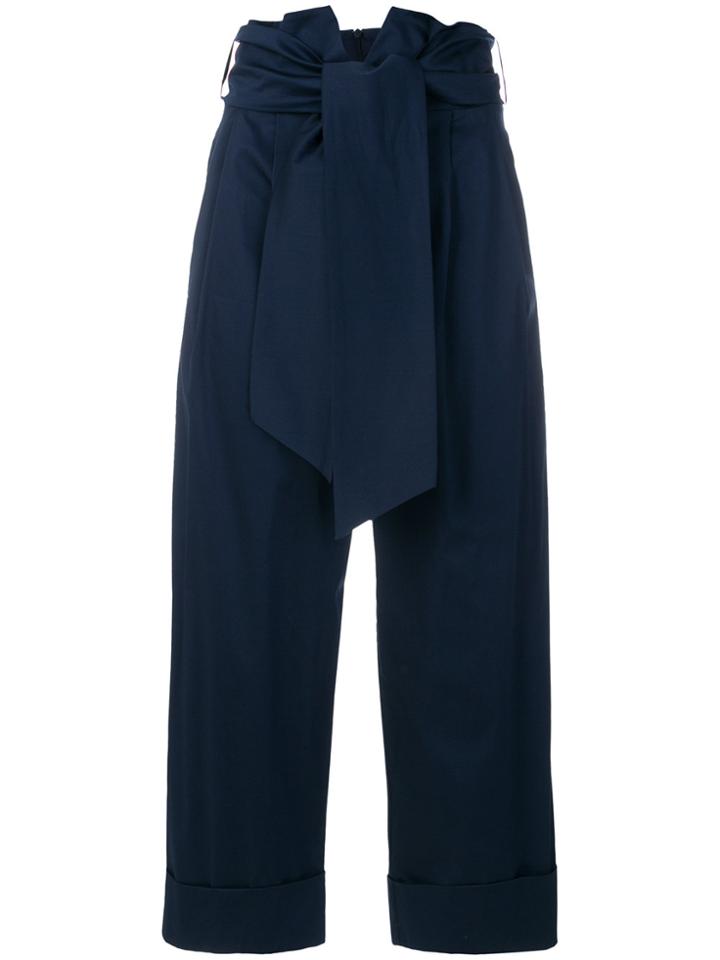 D.exterior High Rise Cropped Trousers - Blue
