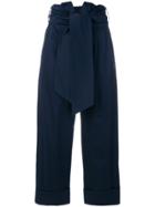 D.exterior High Rise Cropped Trousers - Blue