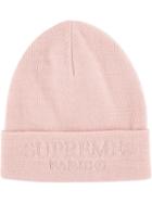 Supreme Tonal Logo Beanie Hat - Pink