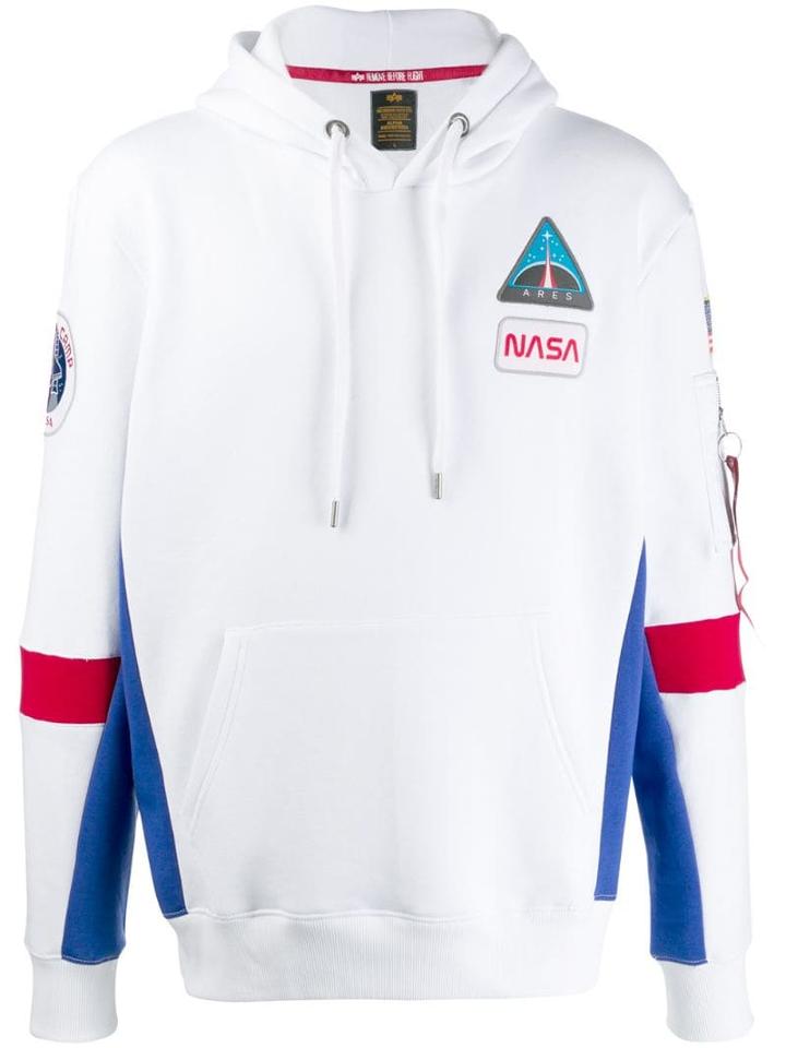 Alpha Industries Nasa Color Block Hoodie - White
