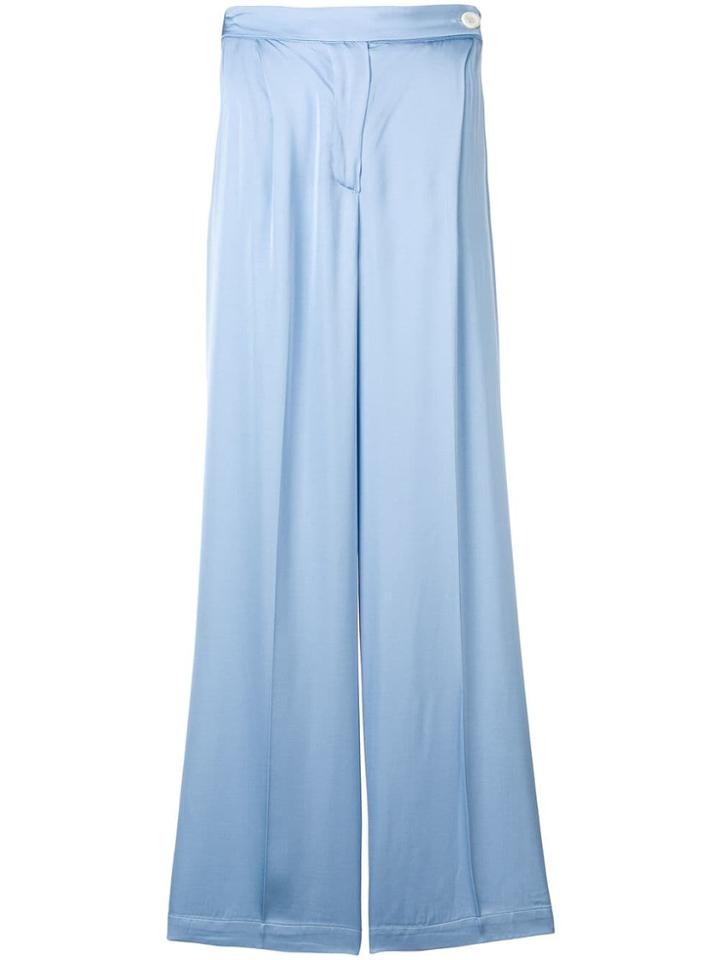 Semicouture High Rise Wide-leg Trousers - Blue