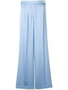 Semicouture High Rise Wide-leg Trousers - Blue