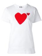 Comme Des Garçons Play 'heart' Print T-shirt - White