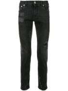 Dolce & Gabbana Distressed Logo Jeans - Black