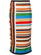 No21 Striped Knit Skirt, Women's, Size: 42, Cotton/polyamide/polyester/acetate