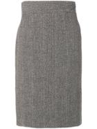 Prada Vintage Knitted Midi Skirt - Grey