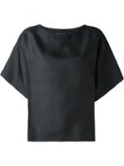 Erika Cavallini Wide Sleeve Boxy T-shirt, Women's, Size: 40, Black, Silk