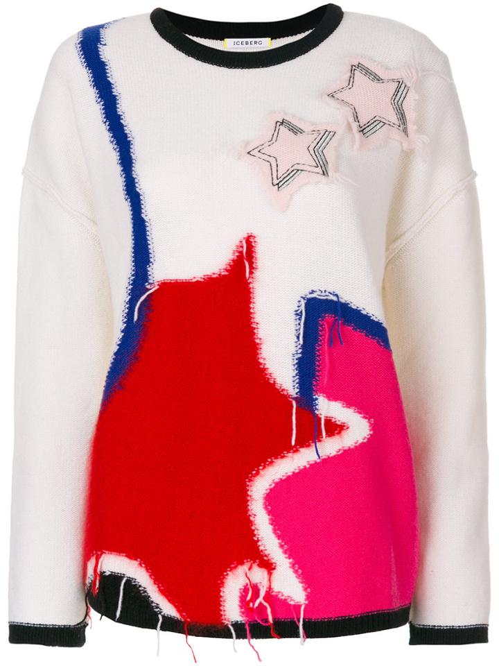 Iceberg Embroidered Sweater - White