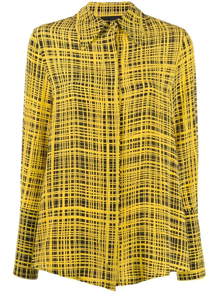 Erika Cavallini Graphic Print Silk Blouse - Yellow