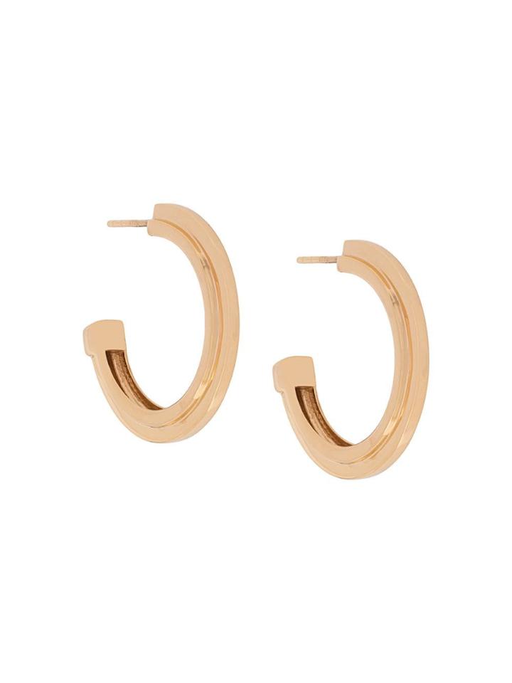 Rachel Jackson Large Stepped Hoops - Gold