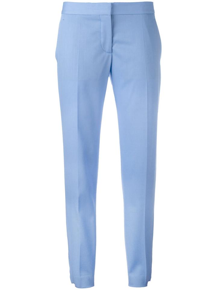 Stella Mccartney Cropped Trousers, Women's, Size: 38, Blue, Wool
